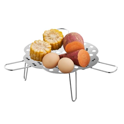 Cesta de cocción al vapor para ollas, ayudante de cocina ajustable y plegable, inserto de vapor con inserción, para camping, restaurante, albóndigas, arroz, platos de comida