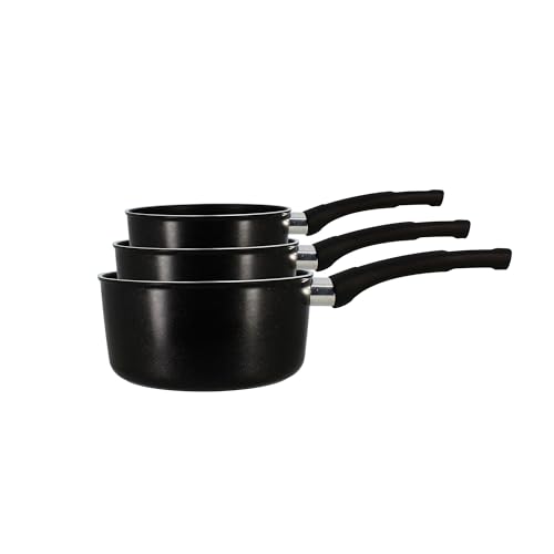 MENASTYL - Set de 3 casseroles 16/18/20cm 'Marcel' fabriquées en France - En aluminium compatible tous feux dont induction et lave-vaisselle - 6014120 - Made in France