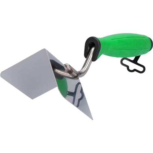 ToolSpace Llana Angular Exterior 85x60 mm Llana Angular, Llana Angular, Llana Angular de Acero Inoxidable Llana Angular con empuñadura Suave, Llana Angular para Trabajos de enlucido