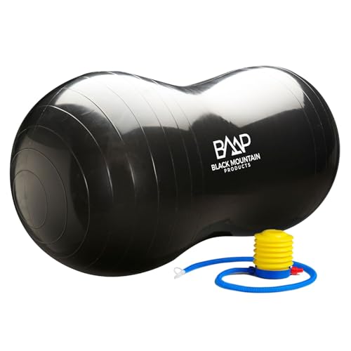 Black Mountain Products Black Peanut Stability Yoga Ball with Foot Pump 1000Lb Static Weight Capacity - Thumbnail 2