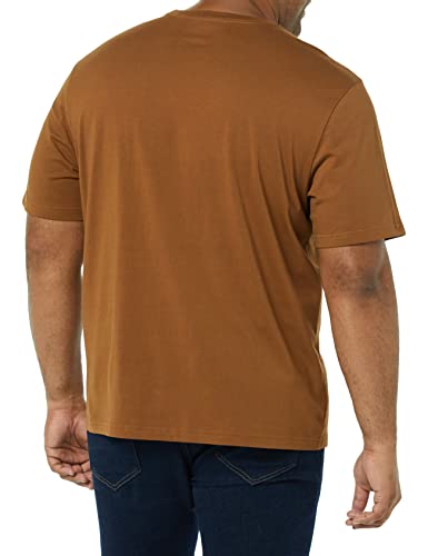 Amazon Essentials Mens T-Shirts, Regular-Fit, Short-Sleeve Crewneck Pocket, Pack of 2, Black/Brown, X-Small image 3