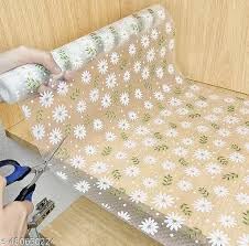 KRIDSLOM Fridge Mat, Non-Slip Shelf Liner for Kitchen Cabinets and Drawers, Waterproof, Washable, Easy to Cut, 45cm x 125cm 3