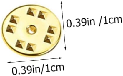 Flat Round Pin Backs, Alloy Rubber Clutch for Tie Tack and Craft