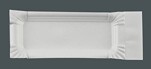 250 Rechteckige Pappteller – 23 X 33 Cm, Weiß, Ideal Für Partys & Grillfeste