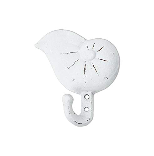 Sea Snail Starfish Shell Shape Cast Iron Nautical Wall Hooks Set, 3-Pack Assorted Rustic White Seaside-Themed Wall Mount Coat Hooks, Beach Coastal Wall Decor - Image 3