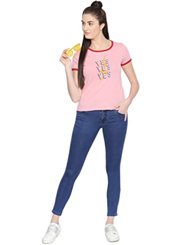 Image of HIGH STAR Women Blue Slim Fit Mid-Rise Clean Look Stretchable Jeans (34)