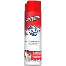 Resolve Pet Specialist Heavy Traffic Foam, Carpet Cleaner, Pet Stain and Odor Remover, 22oz