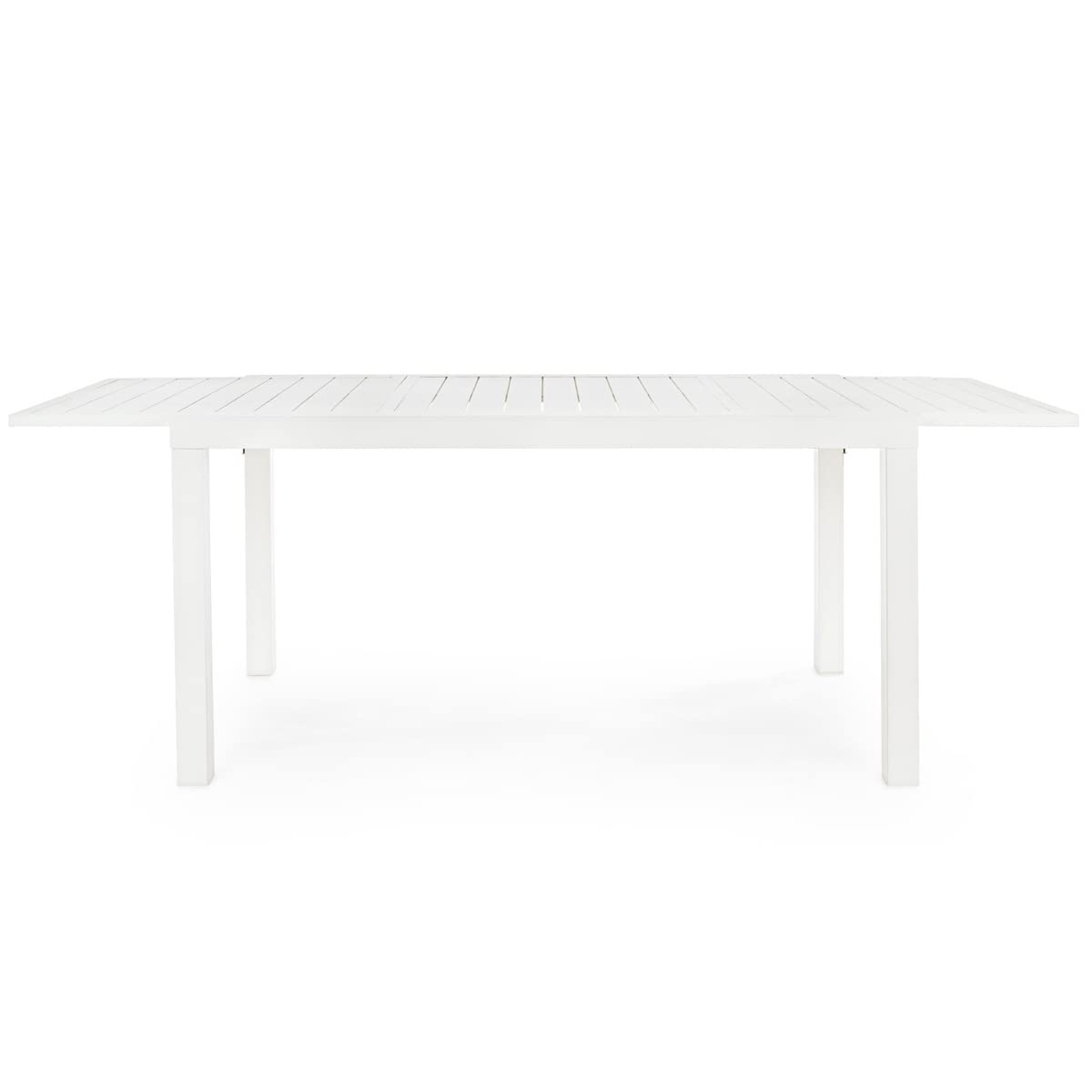Yellowshop - HILL Tavolo da giardino rettangolare allungabile per esteno in alluminio L140/210xP90xH75 cm Bianco o Coffee (Bianco)
