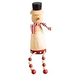 Design Bois Artisanal: Cette figurine de Noël allie un matériau en bois massif à une finition manuelle vieillie, laissant apparaître les veines naturelles du bois pour un aspect rustique rétro qui rehausse le charme festif et s'adapte facilement à diverses styles de décoration de fêtes.