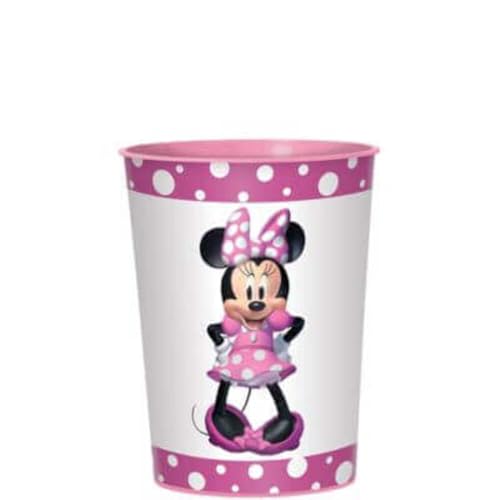 Image of Amscan Minnie Mouse Forever Favor Cup | 16 Ounces | Pink - 1 Pc.