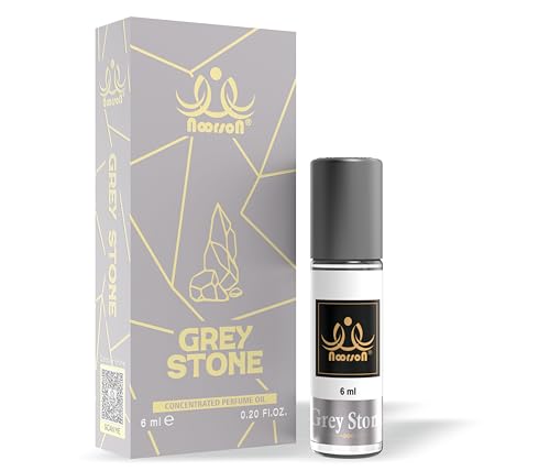 Image of Noorson Grey Stone Attar 6ml | Long Lasting Alcohol-Free Perfume Oil for Men & Women | Premium Natural Ittar Fragrance | Roll-On Concentrated Attar | Daily Wear & Special Occasion Scent | Travel Friendly Bottle