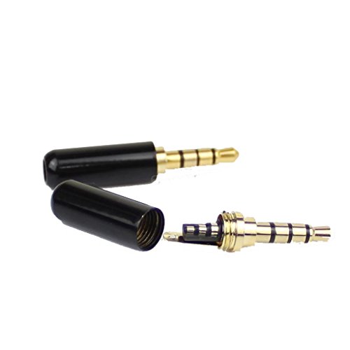 Image of Generic 4 Pole 3.5mm 1 /8 inch Male Headphone Jack Plug Metal Audio Soldering