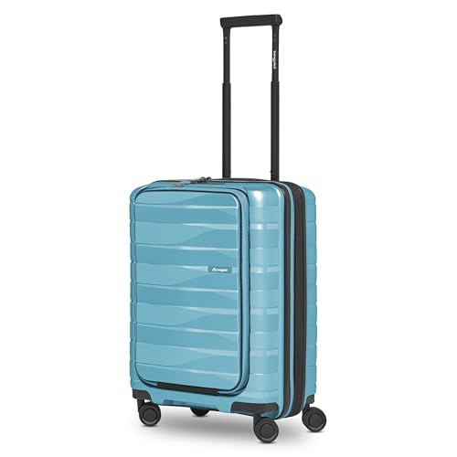 Bergpfeil Handgepäck mit Laptopfach | Ultra-Leichter Koffer 40 x 23 x 55 cm & Frontöffnung | von 45 auf 55 Liter erweiterbar | nur 3,06 kg (Travel)