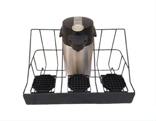 3 Airpot Serving Rack, Black steel, 5003080