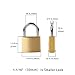 SEPOX® 4 Pcs 30mm Solid Brass Padlock with Same 4 Keys, Heavy Duty & Compact Body 30mm 1-3/16