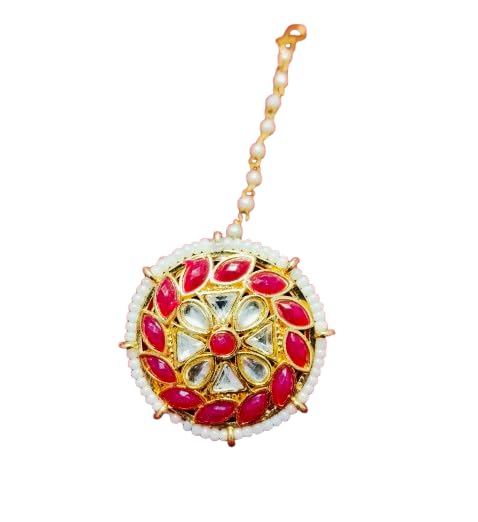 Kundan Polki Rakhdi Bore, Pearl and Gemstone Studded, Gold Plated-image-46