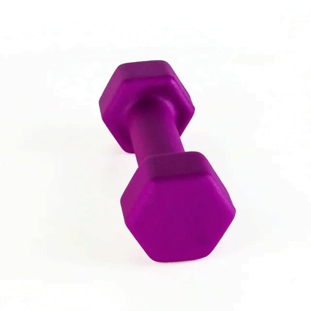 5lb Neoprene Dumbbell - Hexagonal Non-Roll Design with Comfort Grip - Ideal for Strength Training Toning Home Workouts