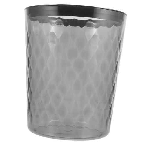 PRETYZOOM Black Bathroom Trash Can Decorative Kitchen Rubbish Container Large Capacity Waste Basket for Home