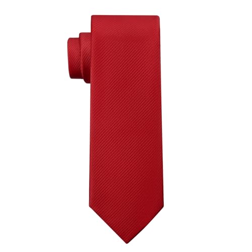 Image of KOOELLE Men's Ties Solid Pure Color Plain Neckties Formal Black Ties For Men