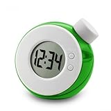 Reloj silencioso con indicador de fecha y cronómetro, ABS ecológico, para uso doméstico u oficina, 68 x 82 x 83 mm, color verde