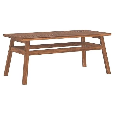 Wood Chevron Rectangle Coffee Table for Outdoor Use Cover