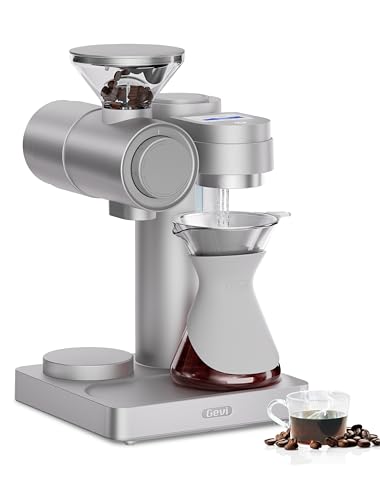Gevi Pour Over Kaffeemaschine mit Integrierte Mahlwerk, 51 Mahlgradeinstellungen,Automatisch Barista-Modus
