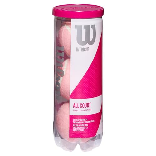 Wilson Intrigue All Court Pink Tennis Balls - 3 Ball Can (2 Cans)