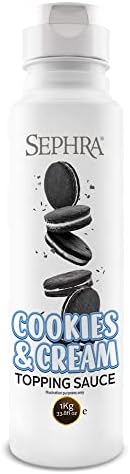 Sephra Mint Dessert Topping Sauce 1kg Convenient Squeezy Bottle Syrups for Ice Cream, Waffles, Pancakes, Crepes, Milkshakes, Smoothies, Sorbets, Frappes, Cakes or Dipping (Mint)