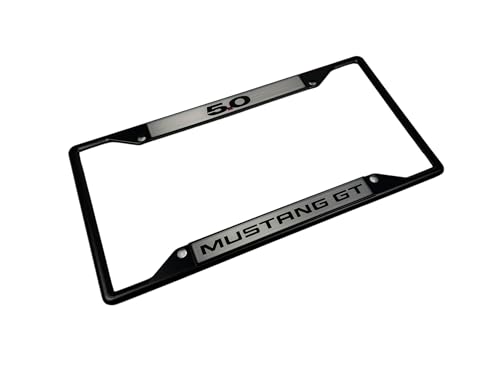 Eurosport Daytona - Compatible with Ford 5.0 Mustang GT - Daytona Lite Black License Plate Frame