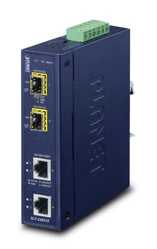 Planet IP30 2X GE to 2-Port SFP Media Converter IGT-2205AT