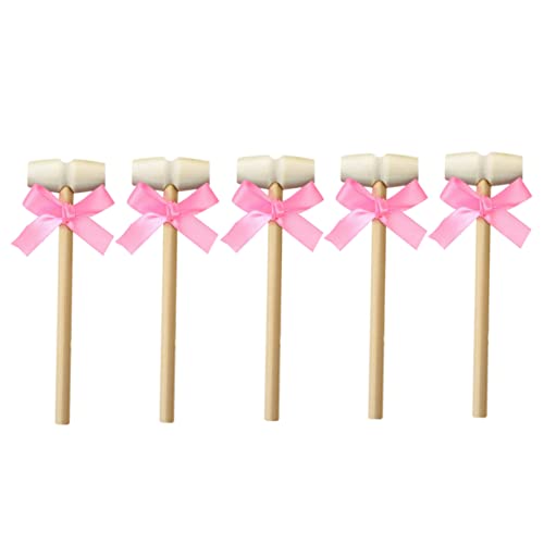 BRIGHTFUFU 5pcs Hardwood Spherical Hammer Toy Mini Crab Mallets for Boys and Girls Seafood Tool Birthday Present