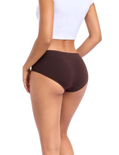 Image of Cotton Hipster Panties for Women Mid Rise Underwear Full Coverage Soft Ladies Underwear Pack