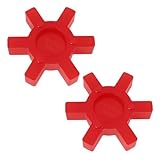 The Lord of the Tools 2 Stück L110 Urethan-Backenkupplungseinsatz, Spinnen-Mitteleinsatz, kompatibel mit Lovejoy Style L-Backenkupplungen, Rot (83 x 45 x 18 mm)
