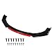 munirater Universal Car Front Bumper Lip Body Kit Spoiler Red 2 Layer Lip Matte Glossy Black