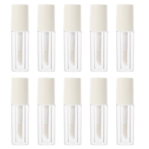 SOLUSTRE 10 Tubos de Brillo Labial Vacíos de Plástico de 1.2ml para Diy, Portátiles y Fáciles de Almacenar, Ideales para Principiantes y Uso al Aire Libre