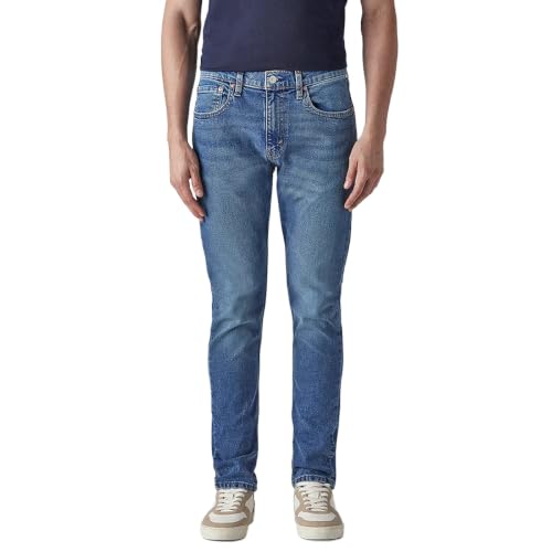 Image of Levi's Men's 512 Dark Indigo Slim Tapered Fit Mid Rise Jeans