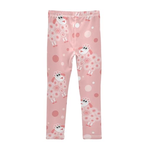 Pink Lamb Girls Leggings,Workout Leggings for Girls Toddler Athletic Legging Size for 3-10T2