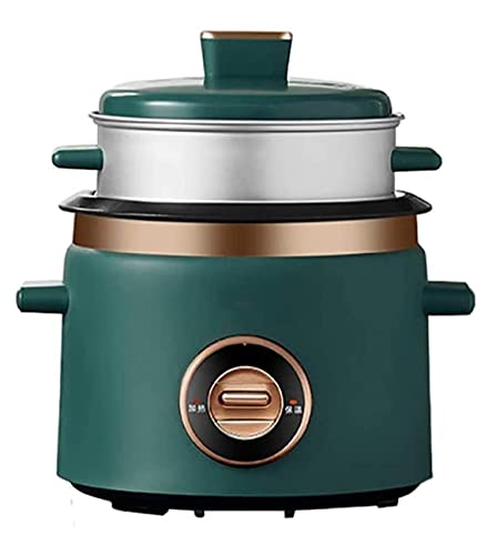 GYKOZY Olla arrocera y vaporera Verde Retro con función de Mantenimiento del Calor Olla Interior Antiadherente de cocción automática Que Hace Que el arroz y el Vapor Sean