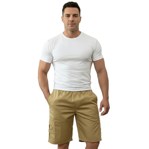 Image of NINQ Men's Half Cargo Shorts Featuring a Slim Yet Relaxed fit, Designed for Comfort. Stylish Casual Shorts with Functional Pockets, Perfect for Casual wear.