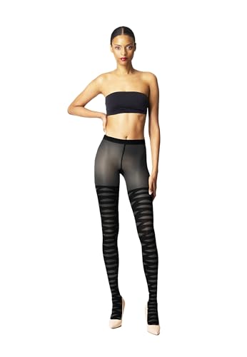 Wolford Hero Tights for Women 20 Den Sheer Opaque Pantyhose with Banded Stay Up Effect Knitted In Waistband and Logo4