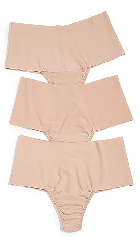 Image of hanky panky - BreatheSoft High Rise Thongs for Women | Microfibre Knit Underwear Panties, Lingerie | Sizes (XS-XL), 3 pack