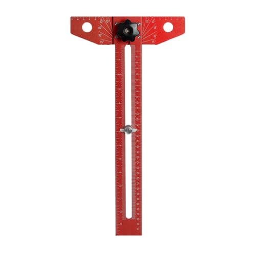 Fazvncv T Square Ruler Woodworking Scriber Marking Line Ruler T Type Woodworking Ruler 16inch Layout Measuring Tools