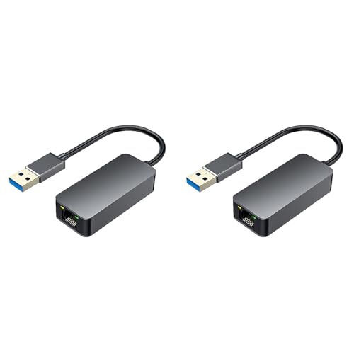 Adaptateur RJ45 2.5G USB C avec double port réseau Ethernet 2500Mbps pour PC et PC portable
