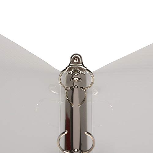 Jam Paper Plastic 0.75 Inch Binder - Clear 3 Ring Binder - Sold Individually #TOP2