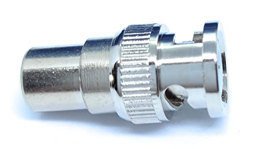 DRUT TV RF Male Plug to BNC Male Plug Coaxial Adapter - Perfect for CCTV Radio, and AV Connections, Silver - Image 4