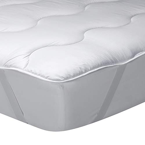 What the sleep ZZZZ - Topper de fibra hueca siliconada Ecolofil y tejido exterior de microfibra perchada hipoalergénico y transpirable