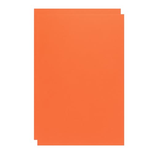 Image of ABS Plastic Sheet 8 x 12 Inch,Flexible Plastic Sheets 1 /16 Inch Thick Thermoplastic Sheet with Leather Texture Orange for DIY Crafts Decors 2Pcs
