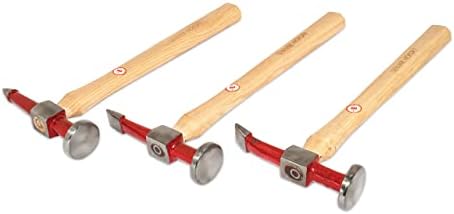 3pc Professional Auto Body Hammer Set (Pick, Curved and Straight)
