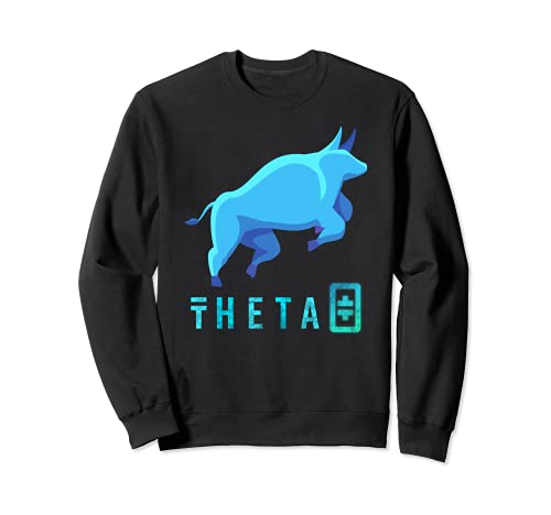 Theta to the Moon Shirt, THETA Coin Bullrun Crypto Sweatshirt, Black
