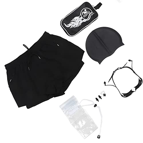 Traje de baño de 2 capas antivergonzoso para hombres kit de natación